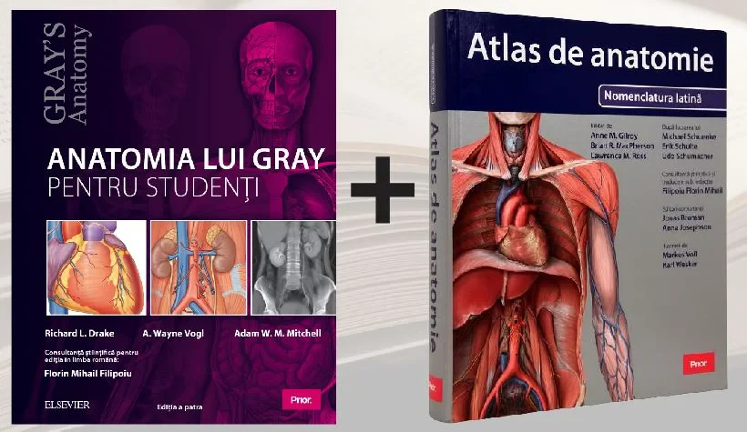 Coperta cărții "PACHET Anatomia lui Gray pentru studenti + Atlas de anatomie Nomenclatura latina" de autor necunoscut